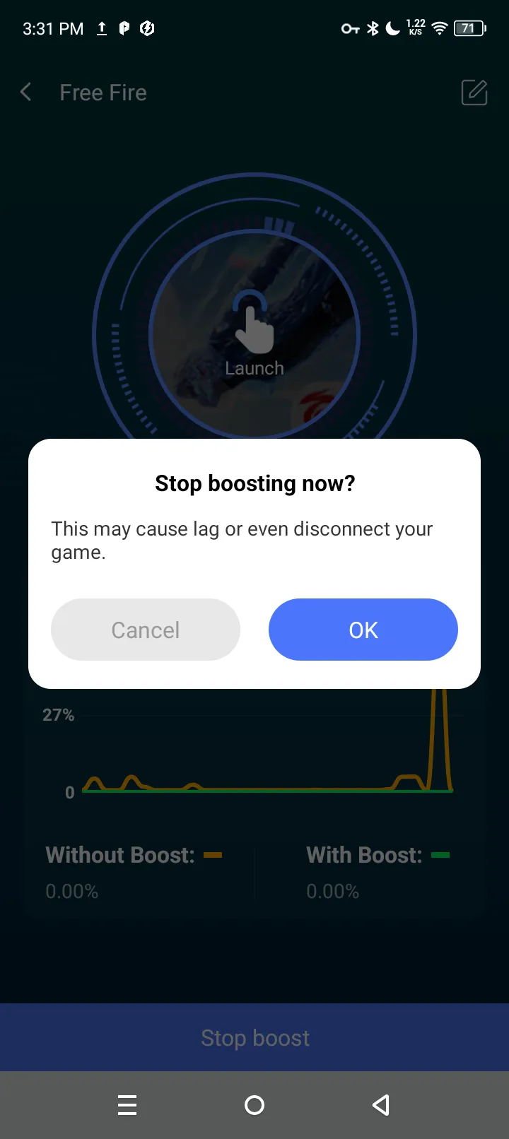 Stop the boost when finished playing