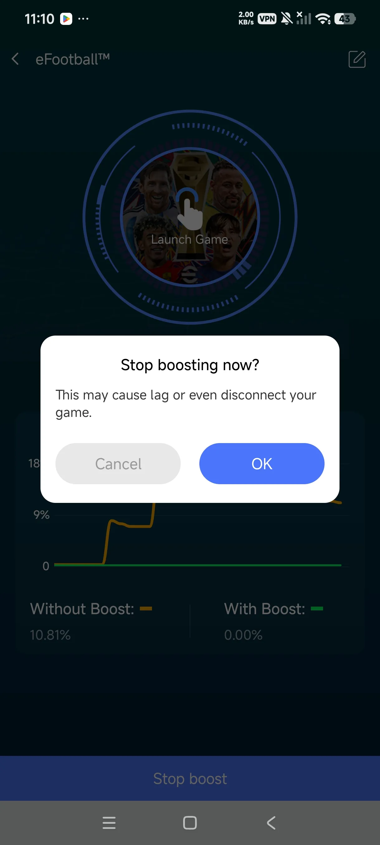 Stop the boost when you finish playing
