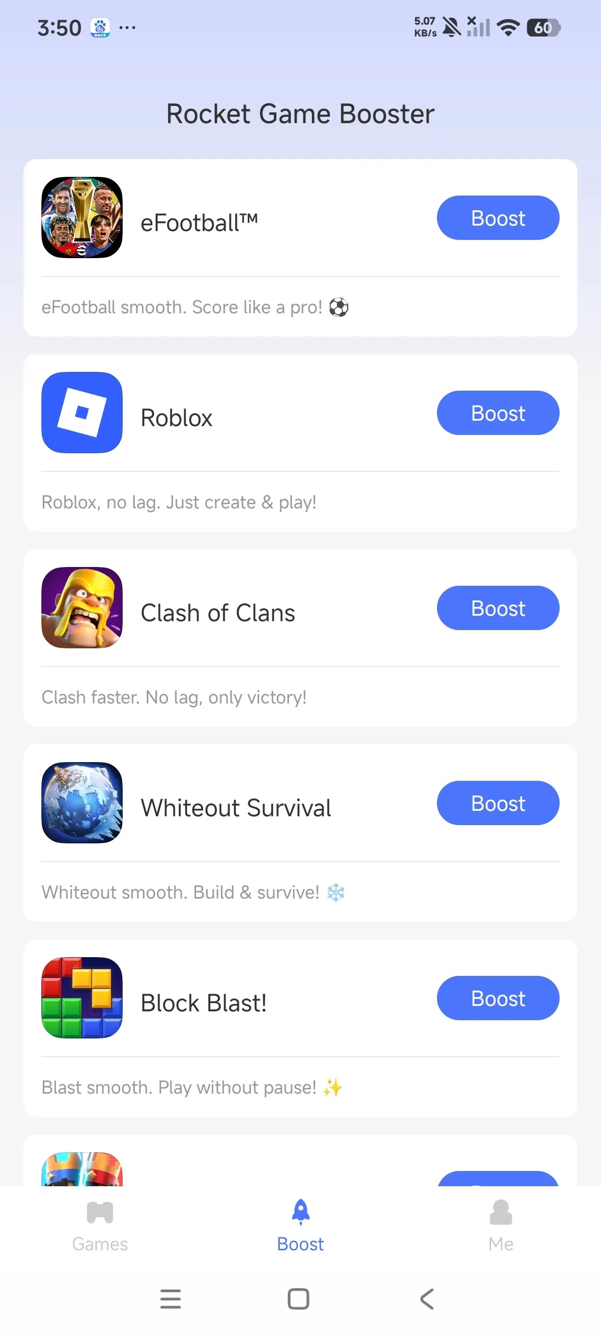 Add your game to Rocket via the Add My Games button